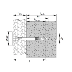 Etanco Cheville Clou Super ISO II Isolants Souples Rigides 125x170mm X200