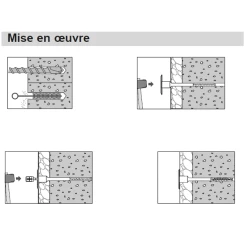 Etanco Cheville Clou à Frapper Max ISO Isolants Souples Rigides 65x120mm X200