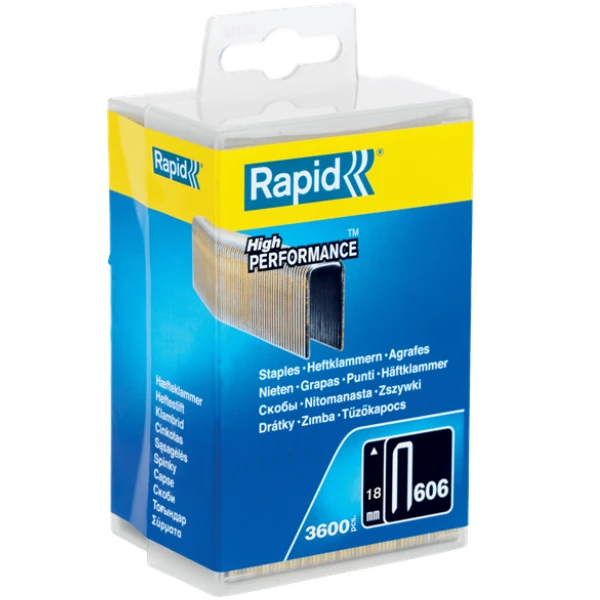 Agrafe étroite N°606 Rapid - Galvanisée - 18 Mm - Boîte De 3600 3 Agrafe étroite N°606 Rapid - Galvanisée - 18 Mm - Boîte De 3600