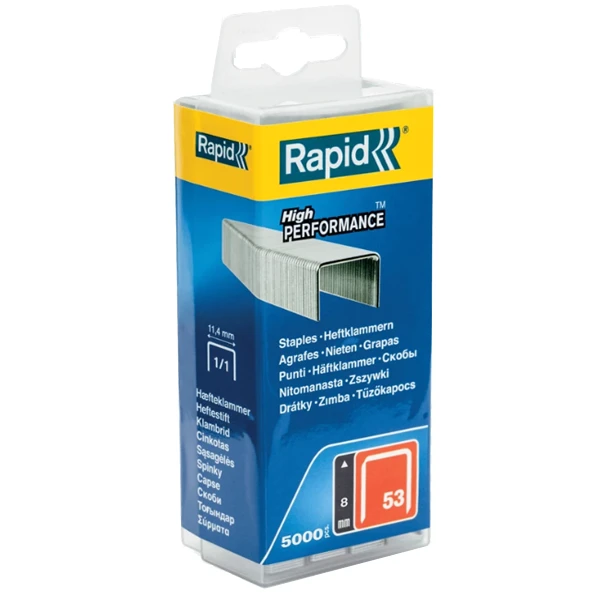 Agrafe En Fil Fin Rapid N°53 - Longueur 8 Mm - Boîte De 5000 3 Agrafe En Fil Fin Rapid N°53 - Longueur 8 Mm - Boîte De 5000