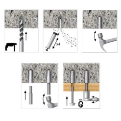 Cheville à Frapper EDIA En Métal M6 X 25 Mm Pour Béton - Lot De 100 -NORTH WAYS Boutique application cheville metal edia