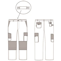 PBV Pantalon Blanc De Travail Typhon Poches Genouillères Blanc Gris - 4XL 9 PBV Pantalon Blanc De Travail Typhon Poches Genouillères Blanc Gris - 4XL -NORTH WAYS Boutique autrevisuel 1001177