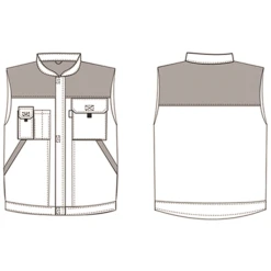 PBV Gilet Sans Manche Blanc De Travail Typhon En Polycoton Blanc Gris - XXL -NORTH WAYS Boutique autrevisuel 1001178