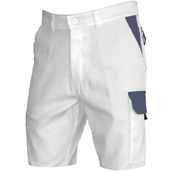 PBV Bermuda Blanc De Travail Pour Peintre Plaquiste Typhon Blanc Gris - 3XL -NORTH WAYS Boutique bermuda blanc de travail pour peintre plaquiste typhon blanc gris 1