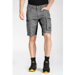 Bermuda Travail Multipoches Mobisho Rica Lewis Workwear Gris T40 -NORTH WAYS Boutique bermuda travail multipoches mobisho rica lewis workwear taille elastique gris 2