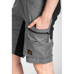 Bermuda Travail Multipoches Mobisho Rica Lewis Workwear Gris T40 -NORTH WAYS Boutique bermuda travail multipoches mobisho rica lewis workwear taille elastique gris 7