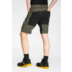 Bermuda Travail Multipoches Mobisho Rica Lewis Workwear Kaki T40 -NORTH WAYS Boutique bermuda travail multipoches mobisho rica lewis workwear taille elastique kaki 6