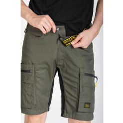 Bermuda Travail Multipoches Mobisho Rica Lewis Workwear Kaki T40 -NORTH WAYS Boutique bermuda travail multipoches mobisho rica lewis workwear taille elastique kaki 7