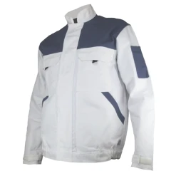PBV Blouson Blanc De Travail Typhon En Polycoton Blanc Gris - 3XL -NORTH WAYS Boutique blouson travail plaquiste peintre typhon