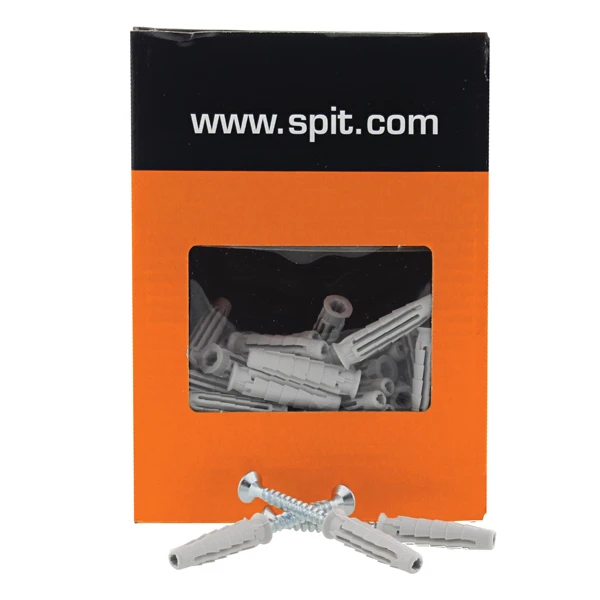 SPIT Paslode Cheville Nylon Pro6 Spit Vis Matériaux Pleins Et Creux 8 X 40 Mm X50 6 SPIT Paslode Cheville Nylon Pro6 Spit Vis Matériaux Pleins Et Creux 8 X 40 Mm X50 – Image 4