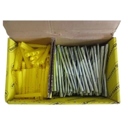 I.N.G. Fixations Vis à Bois Top Roc Sans Tête Filet 22mm 6 Pans Longueur 80 Mm X100