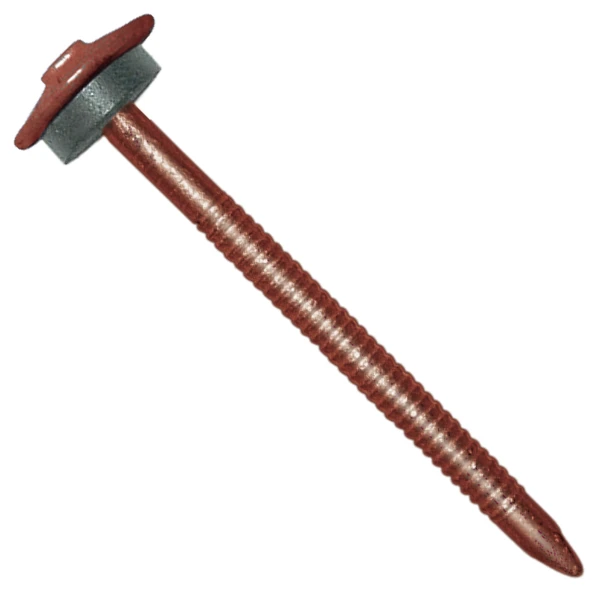 Etanco Clou Galvanisé Annelé Pour Tuile De Rive - Brun Rouge - 3,7 X 65 Mm 3 Etanco Clou Galvanisé Annelé Pour Tuile De Rive - Brun Rouge - 3,7 X 65 Mm
