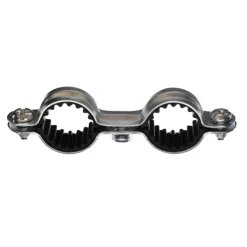 Ram Collier Fixation Double Isophonique Acier Zingué Diamètre 16mm Sachet 5