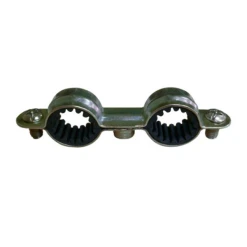 I.N.G. Fixations Collier Sanitaire Isophonique Double Ø16 Mm Acier Zingué Blanc X10