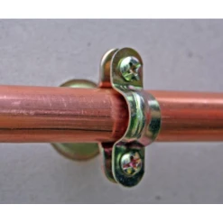 I.N.G. Fixations Collier Sanitaire Simple Plomberie Ø16 Mm Acier Zingué Blanc X20