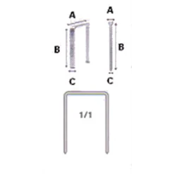 5000 Agrafes N°12 Longueur 8 Mm : Agrafes Rapid 40100518 3221631005180 -NORTH WAYS Boutique dimension agrafe 1