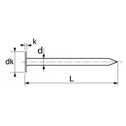Pointe Tête Plate Inox A2 62786 Acton 1,6 X 30mm 1 Kg 2000 Pointes -NORTH WAYS Boutique dimensions pointe tp