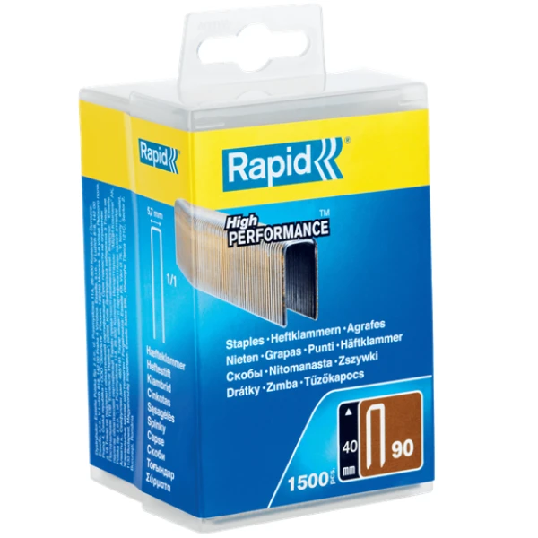 Agrafe étroite N°90 Rapid - Acier Galvanisé - 40 Mm - Boîte De 1500 3 Agrafe étroite N°90 Rapid - Acier Galvanisé - 40 Mm - Boîte De 1500