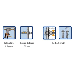 Pince Automatique Pour Cheville Métalliques Corps Creux Pince Pa : Fischer 26846 6 Pince Automatique Pour Cheville Métalliques Corps Creux Pince Pa : Fischer 26846 -NORTH WAYS Boutique fischer 26846 2