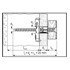 Cheville à Bascule Fischer DUOTEC Nylon Spéciale Plafond 537258 10 Cheville à Bascule Fischer DUOTEC Nylon Spéciale Plafond 537258 -NORTH WAYS Boutique fischer duotec 3