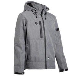 NORTH WAYS Veste Softshell Imperméable à Capuche Flores Gris Chiné L 1133 GRIS L -NORTH WAYS Boutique floresb