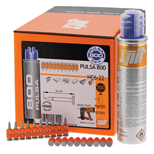 SPIT Paslode Clou Tampon Spit HC6 Longueur 15 Mm + Gaz P800 Pulsa 800 Spit 057550 8 SPIT Paslode Clou Tampon Spit HC6 Longueur 15 Mm + Gaz P800 Pulsa 800 Spit 057550 – Image 6