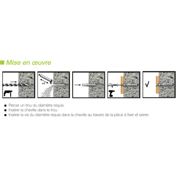 Cheville Nylon à Expansion Avec Collerette EDIA Ø 8 Mm Longueur 40 Mm - Gris - Boîte De 150 3 Cheville Nylon à Expansion Avec Collerette EDIA Ø 8 Mm Longueur 40 Mm - Gris - Boîte De 150