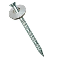 Pointe Striée à Béton - Tête Fraisée - Acier Zingué - Avec Rondelle - 2.7 X 35 Mm - Boîte De 100 Etanco 29 315 000
