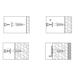 Etanco Cheville Auto-taraudeuse Pour Isolants Rigides Fox 18x50mm Torx T40