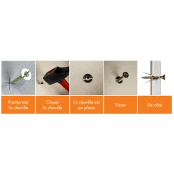 Ram Cheville à Frapper Métallique Gold Avec Vis - Épaisseur 3 - 13 Mm - Sachet De 100