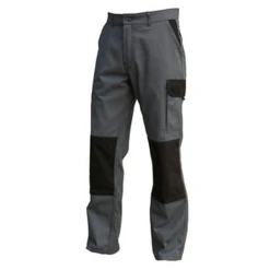 Pantalon Typhon Bicolore Gris Noir Sans Métal Coton 60% Polyester 40 % Taille 0 (36-38) : Muzelle Dulac PBV 01TYCGNT0