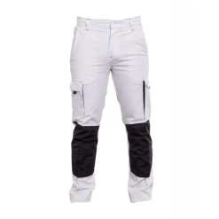 PBV Pantalon De Travail Spécial Peintre - Unisexe - Blanc/gris - Taille 40