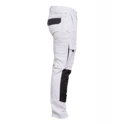 PBV Pantalon De Travail Spécial Peintre - Unisexe - Blanc/gris - Taille 38 -NORTH WAYS Boutique pantalon pg bob blanc5 3