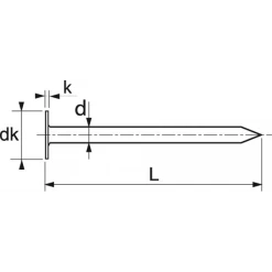 ACTON Pointe Tête Plate Inox A2 Diamètre 2.7 Longueur 50 Mm - Boite De 5 Kg -NORTH WAYS Boutique pointe tete plate inox a2 62786 dmod1