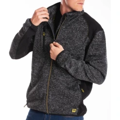 Rica Lewis Workwear Sweat Zippé Rica Lewis Richie -100 % Polyester - Gris Et Noir - Taille L -NORTH WAYS Boutique richie6