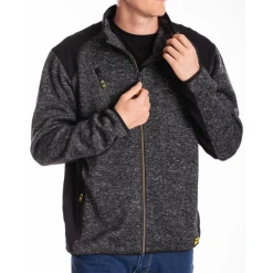 Rica Lewis Workwear Sweat Zippé Rica Lewis Richie -100 % Polyester - Gris Et Noir - Taille L -NORTH WAYS Boutique richie7