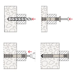 Cheville à Frapper NF Fischer - Tête Plate Et Clou En Acier électrozingué - M06 X 40 - Boîte De 50 43459 -NORTH WAYS Boutique sans titre 31