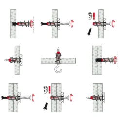 Cheville Autoforeuse Pour Plaques De Plâtre Avec Vis Tête Ronde - DuoBlade Fischer - 44 Mm - Boîte De 10 546756 -NORTH WAYS Boutique sans titre 36