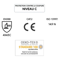 Gant Anti-coupure Milieux Secs Et Peu Salissants - Risque Modéré - Krytech 610 Mapa - Taille 10 34610010 11 Gant Anti-coupure Milieux Secs Et Peu Salissants - Risque Modéré - Krytech 610 Mapa - Taille 10 34610010 -NORTH WAYS Boutique sans titre 37