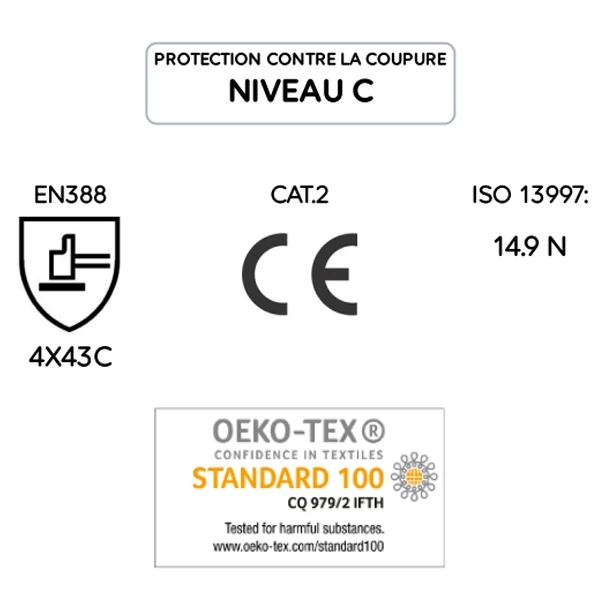 Gant Anti-coupure Milieux Secs Et Peu Salissants - Risque Modéré - Krytech 610 Mapa - Taille 10 34610010 6 Gant Anti-coupure Milieux Secs Et Peu Salissants - Risque Modéré - Krytech 610 Mapa - Taille 10 34610010 – Image 4