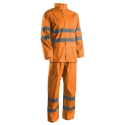 Ensemble De Pluie Orange Haute Visibilité Veste Pantalon Kawa - Classe 3 - Coverguard - Taille 3XL 5KAW1703XL