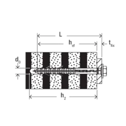 Cheville Rallongée SHR Fischer - Ossatures Et Cadres - Vis TH Acier électrozingué - M12 X 130 - Boîte De 2596906 -NORTH WAYS Boutique schema 4