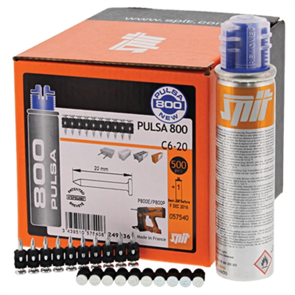 SPIT Paslode Clou Tampon Spit C6 Longueur 20 Mm + Gaz P800 Pulsa 800 Spit 057540 4 SPIT Paslode Clou Tampon Spit C6 Longueur 20 Mm + Gaz P800 Pulsa 800 Spit 057540 – Image 2